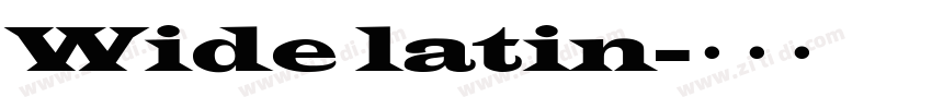 Wide latin字体转换